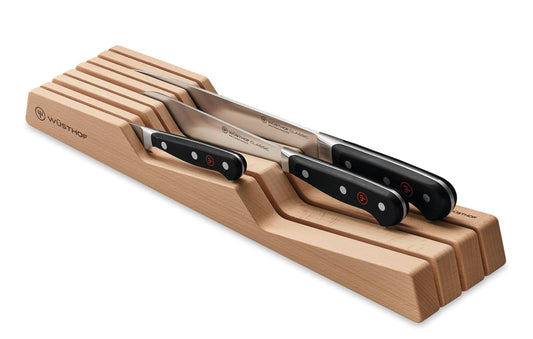 WÜSTHOF drawer insert for 7 knives, beech