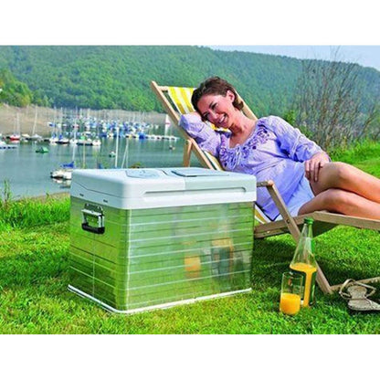 Mobicool MQ40A electric cooler box, aluminum, MQ40A, mini refrigerator for car, work, truck, and campsite.