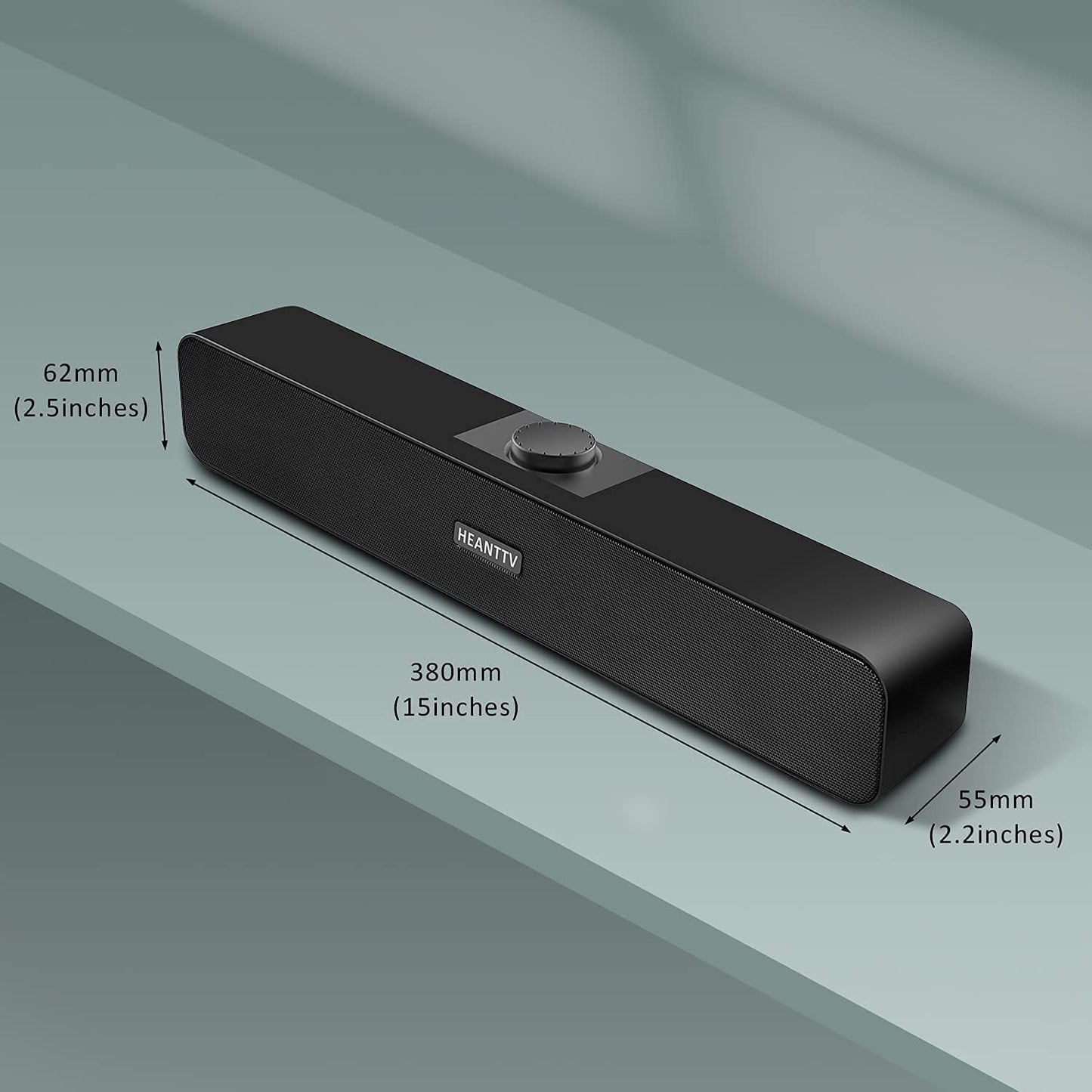 PC speakers, pc speakers, 3.5mm aux, 2.0 USB 3W*2 Wired Powered with 2 diaphragms Wired soundbar with stereo, speakers for pc, notebook, desktop, laptop, smartphone