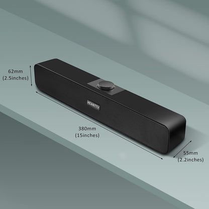 PC speakers, pc speakers, 3.5mm aux, 2.0 USB 3W*2 Wired Powered with 2 diaphragms Wired soundbar with stereo, speakers for pc, notebook, desktop, laptop, smartphone
