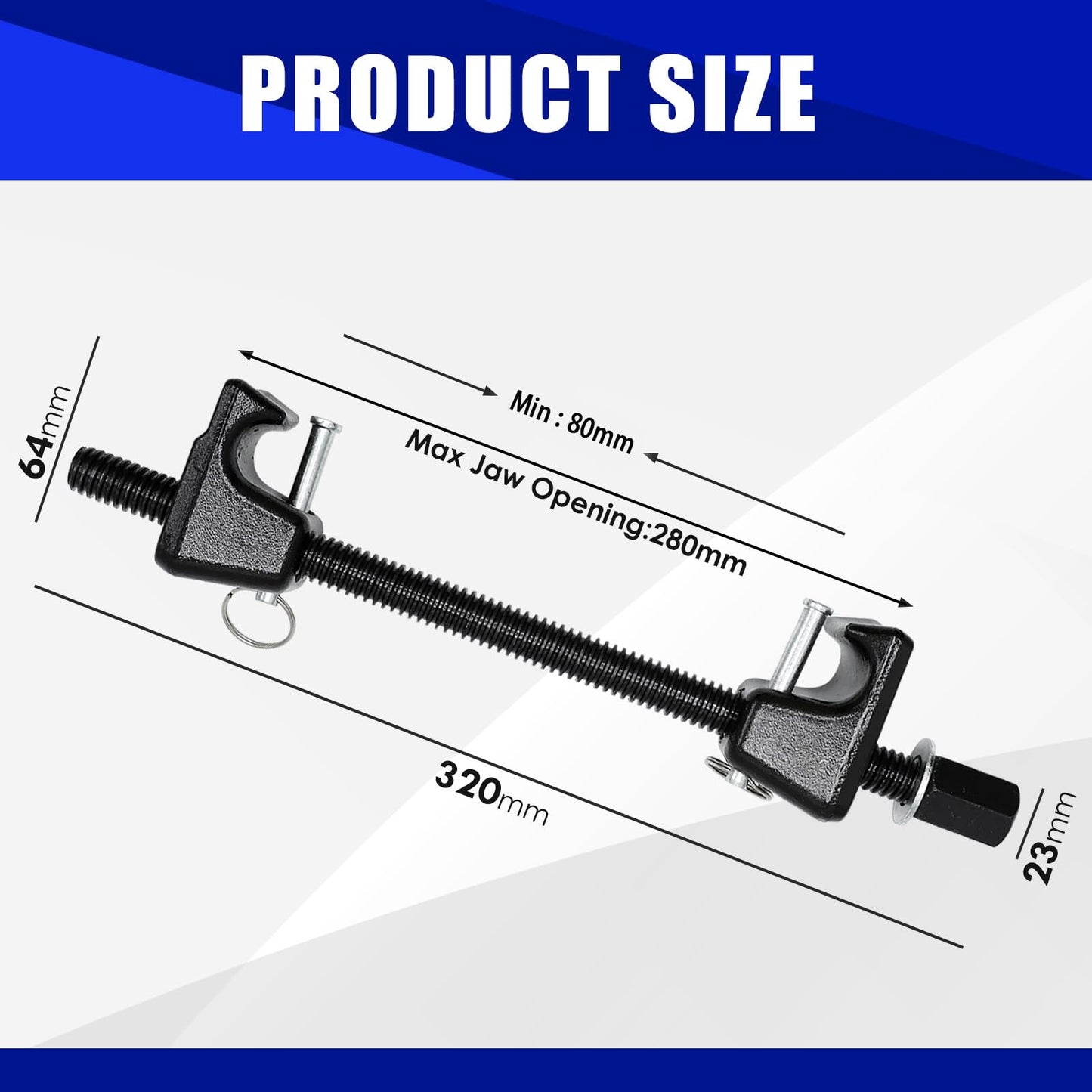 CCLIFE coil spring compressor 320mm, 2-piece professional car spring compressor tool for shock absorbers.