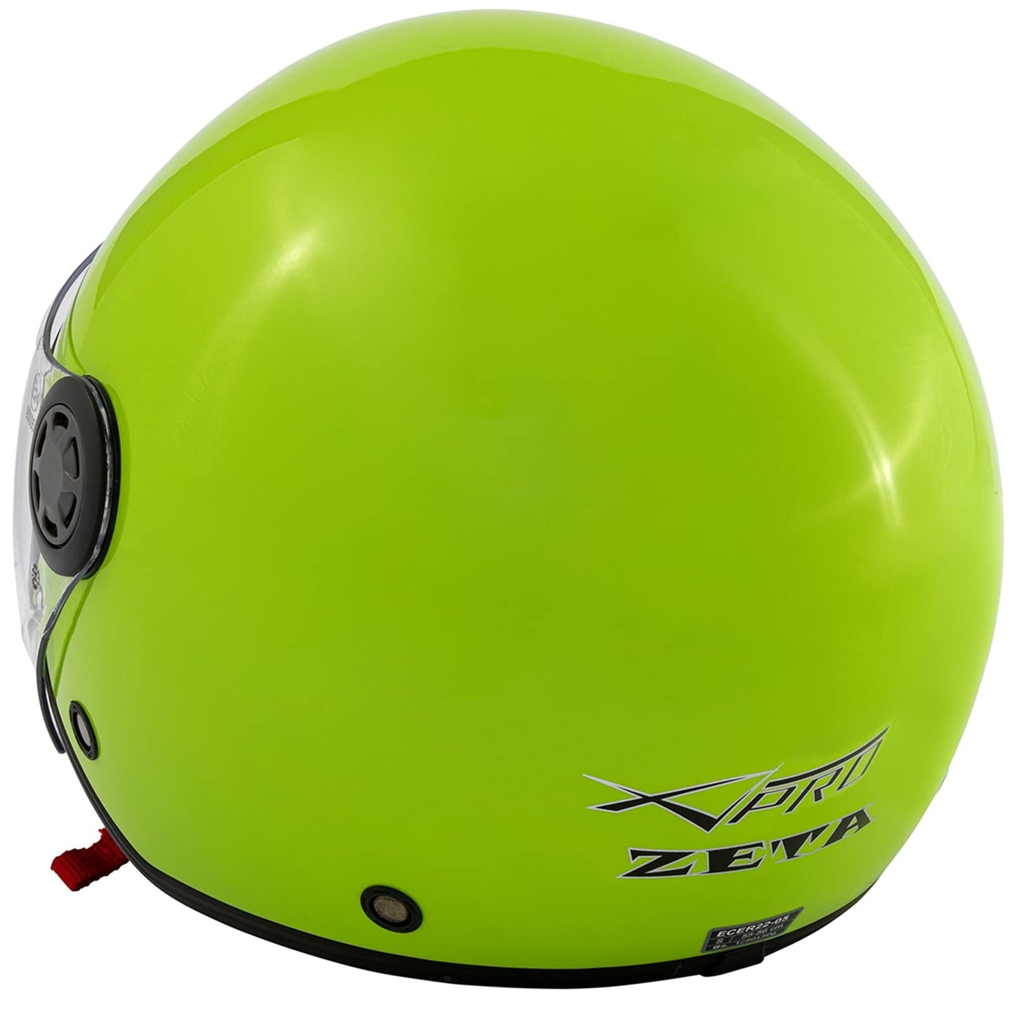 Jet helmet motorcycle scooter helmet long sun visor approved ECE 22 06 green L