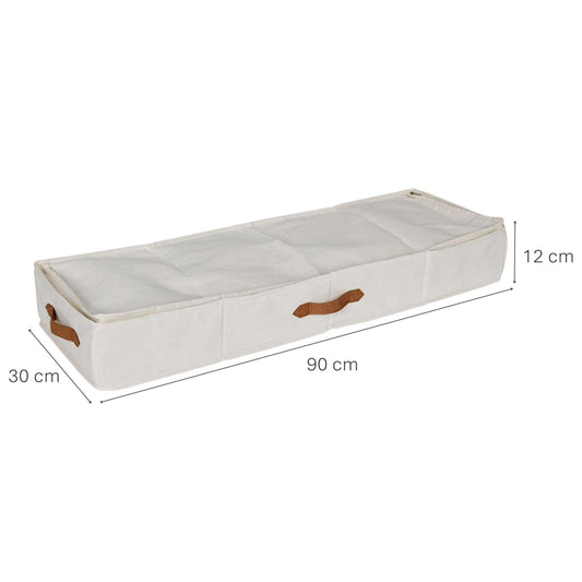 LOVE IT STORE IT Premium Gift Wrap Organizer - High-quality fabric gift wrap storage with compartments for ribbons - Beige - 90x30x12 cm