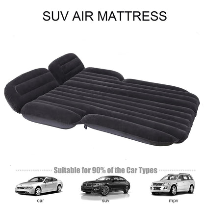 Icelus Car Mattress, 195 * 130 * 15 cm SUV Car Inflatable Mattress Air Mattress Trunk with Air Pump, Car Rear Seat Thicker Combo Bed for Travel Camping Outdoor