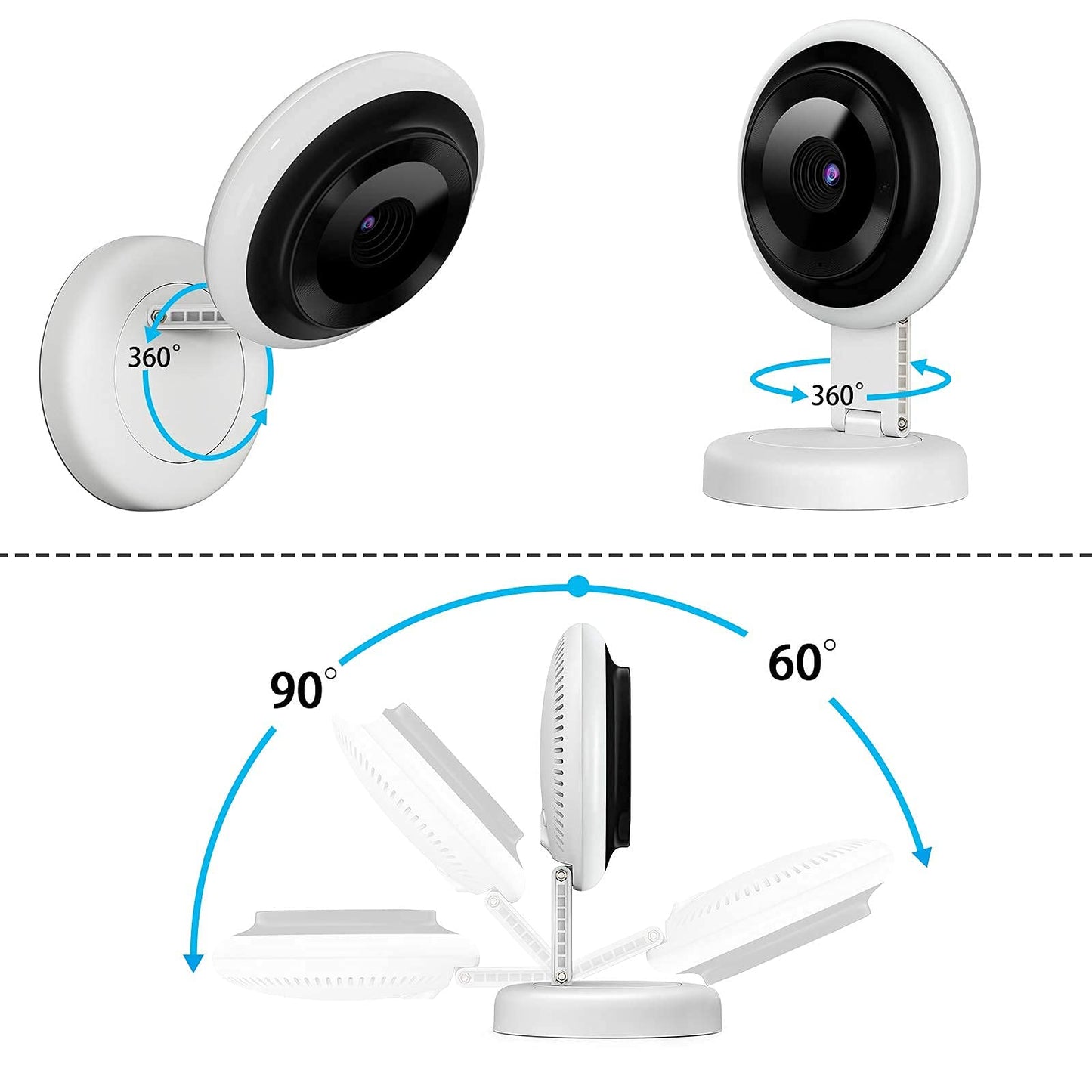 quietbliss Video Baby Monitor with Camera and Audio, 2.4 GHz Digital Wireless Baby Monitor with Night Light, Automatic Night Vision, Touch Control, Two-Way Call, 900 Foot Range, VOX Mode, Lullabies