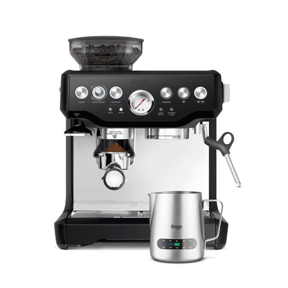 Sage - The Barista Express - Coffee machine with manual milk frother & integrated grinder - 16 grind settings, automatic grinding, customizable milk foam - Black Truffle