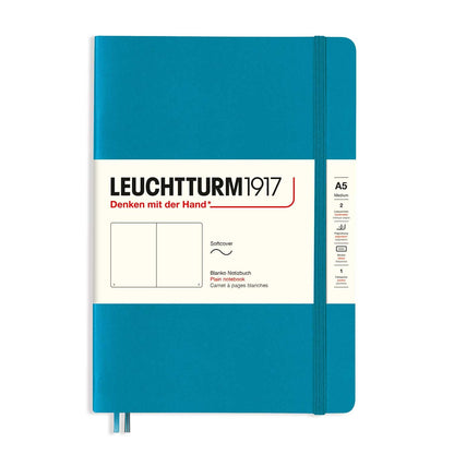 Lighthouse1917 365506 Notebook Medium (A5), Softcover, 123 numbered pages, Ocean, blank