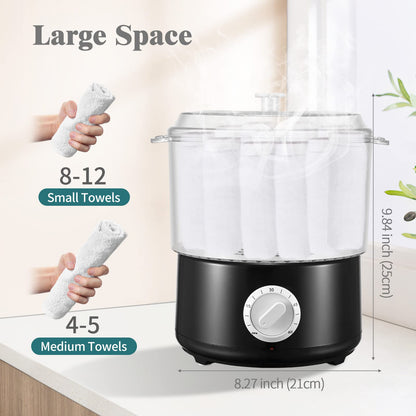 Aomdom Electric Towel Warmer, Towel Steamer with Towel Clip, Hot Towel Warmer Spa. Quickly heats up to 202°F within 10 minutes for spa/face care/hair salon/home use.