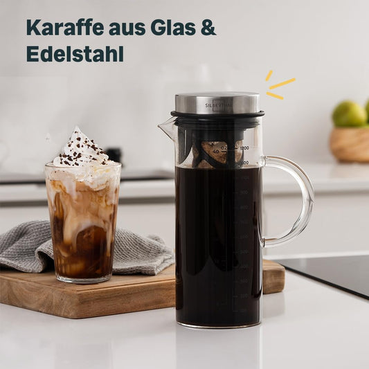 SILBERTHAL manual coffee grinder and Cold Brew Coffee Maker - pleasure set for coffee lovers in the summer.