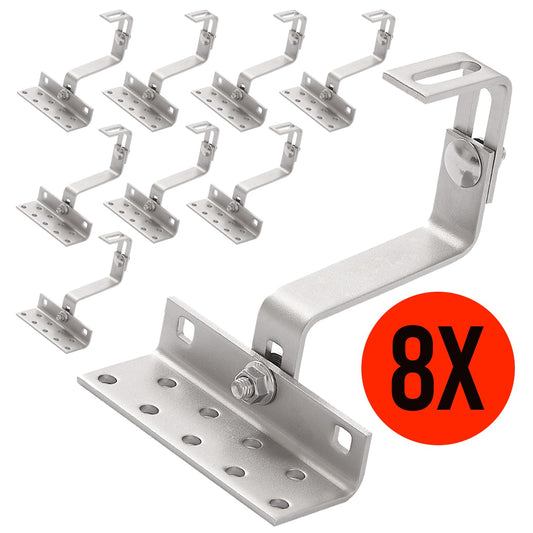 8x roof hooks 115mm photovoltaic solar modules PV tile roof mount
