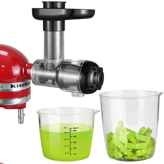 Gdrtwwh Juicer Attachment for KitchenAid Stand Mixer, Slow Juicer Citrus Juicer Accessory, Masticating Juicer Attachment for Vegetables and Fruits
