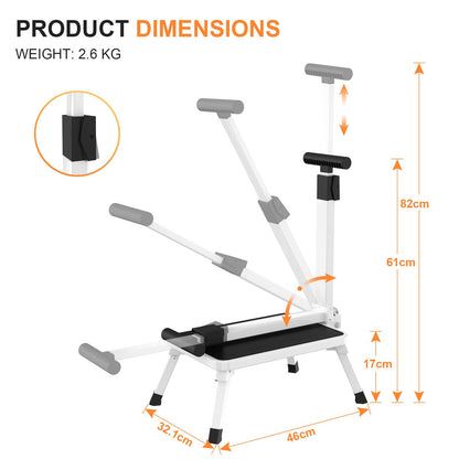 Xtsuen step stool with handle, folding step ladder, one-step ladder with non-slip tread for adults, elderly, and children in kitchen, bathroom, and house, up to 150 kg capacity.