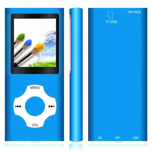 32GB Bluetooth MP3 Player, Tabmart MP4 Music Player Supports Audio Player Media Player FM Radio E-Books Long Battery Life 1.81 Inch Color Display Music Player Blue