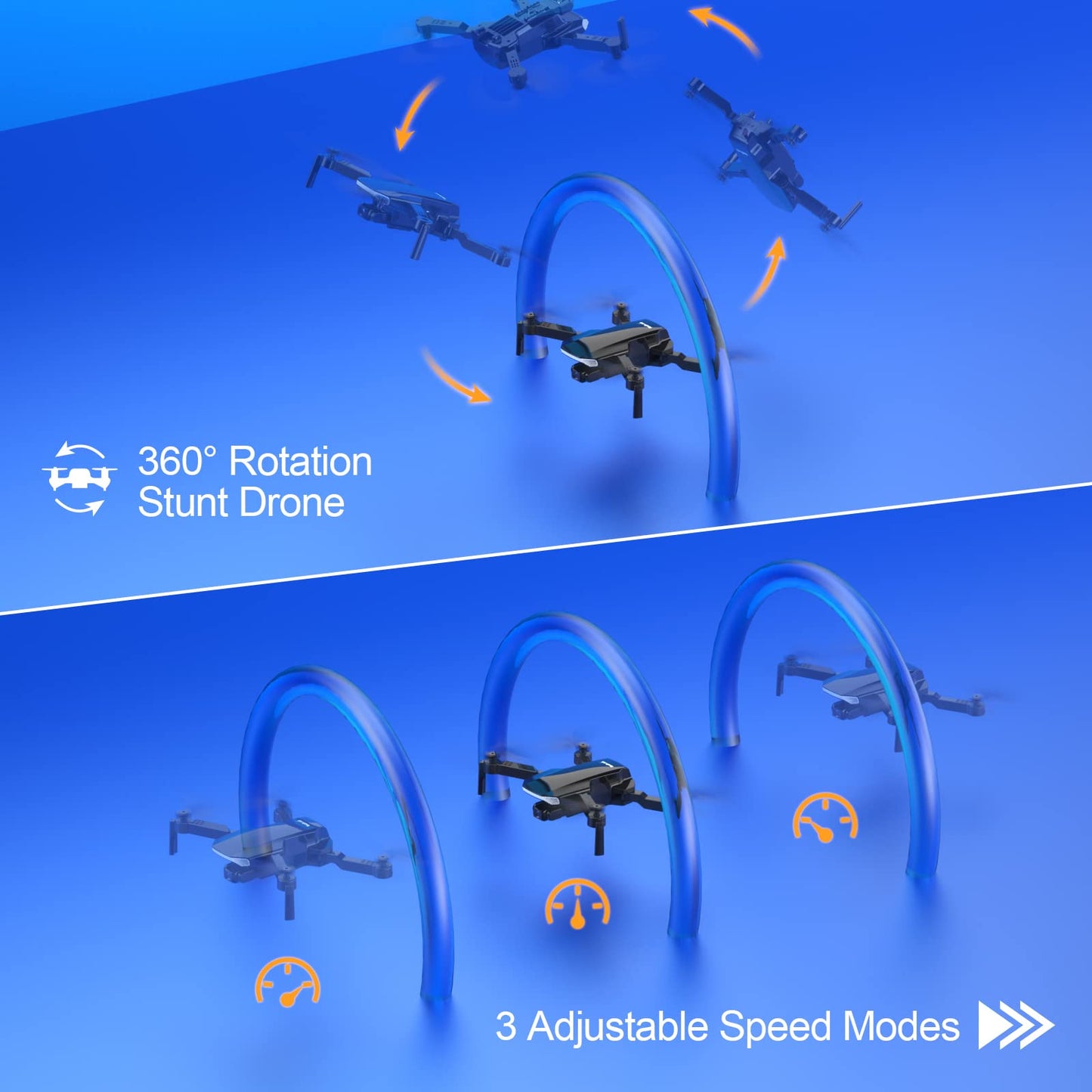 Tech RC drone with 1080P HD camera and carrying bag for adults. Outdoor RC quadcopter, foldable drone with remote control, 2 batteries for 26 min. flight time. WiFi photo live video transmission for beginners.