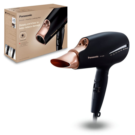 Panasonic EH-NA98 Hair Dryer with Nanoe Technology, 4 modes for hair, face, and scalp, 2 temperature settings, black