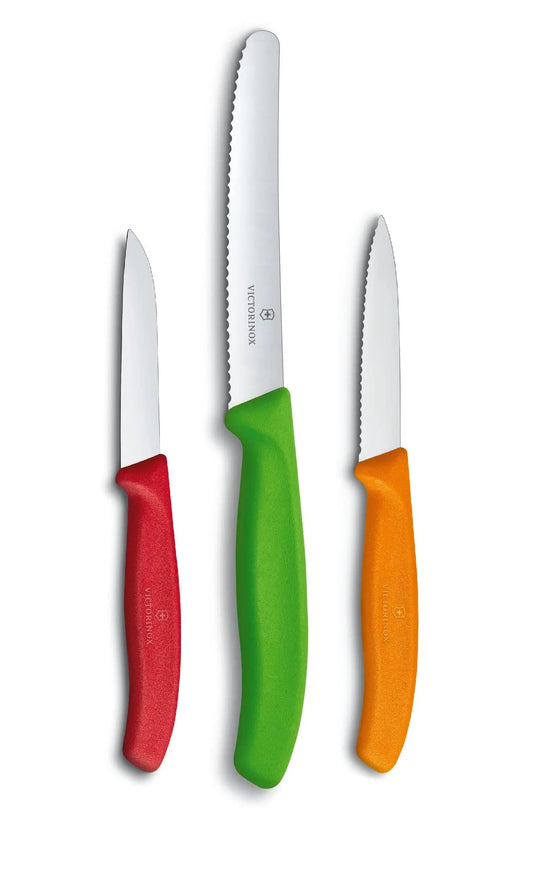 Victorinox 3-piece Vegetable Knife Set Swiss Classic - Kitchen Knife, Paring Knife - Swiss Made - MultiColor