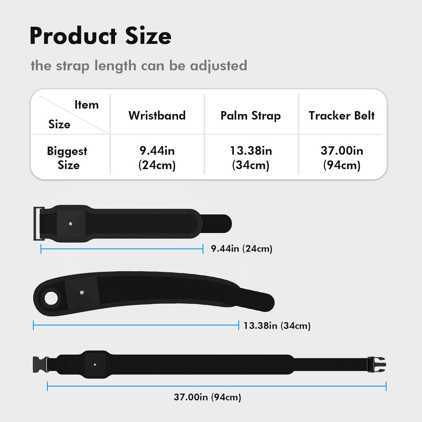 AMVR Tracker Belt + 2 arm strap + 2 palm strap Full Body Tracking for HTC Vive Trackers 3.0/2.0 VR Bundle, Vive Tracker Accessories (5-piece set)