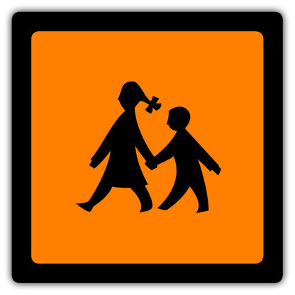 2x School bus sign Magnet sign Warning sign School bus sign Magnet car sign Caution sign (double pack 40x40cm)