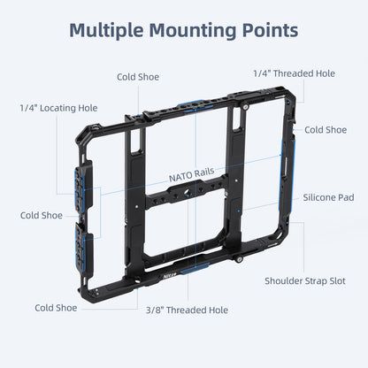 Nitze Tablet Cage for iPad 1 to 10 Gen/iPad Air 1 to 6 Gen/iPad Pro 11 Inch 2024/2022/2021/2020/2018/iPad Pro 10.5 Inch 2017 and other 9 to 11 Inch tablets - T-TC03A