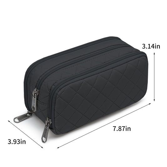 Della Gao Pencil Case Girl Pencil Case Large aesthetic pencil case for men and women (Wj001-3 BKRH)