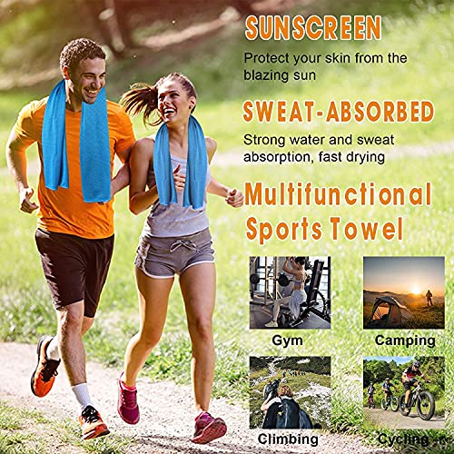 Sukeen Cool Towel (120 x 30 cm), cool cold towel for neck, microfiber ice towel, sports towel, soft, breathable cool towel for yoga, golf.