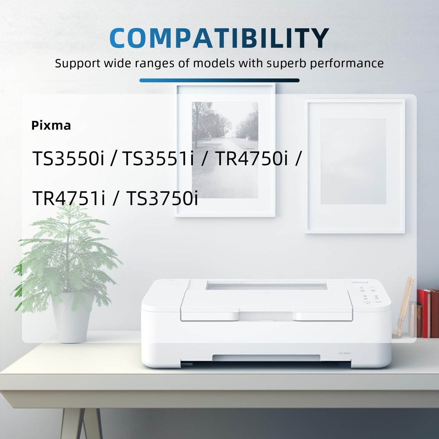 PG-575XL Black, PG-575 Black Compatible Ink Cartridges for Canon 575 printers. Compatible with Canon PIXMA TS3550i, TR4750i, TR4751i, TS3551i, TS3750i (1-pack).