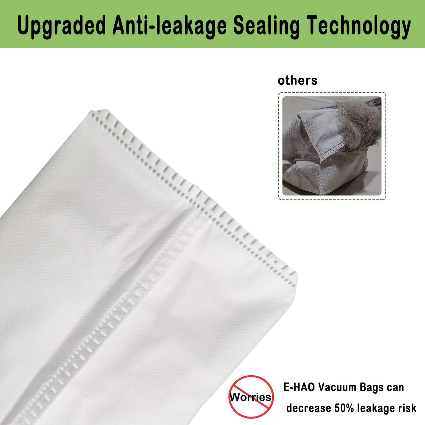 E-HAO 14 Pack Vacuum Bags compatible with iRobot Roomba i, s, j and Roomba Combo i, j series. Replacement bags for i1+/i2+/i3+/i4+/i5+/i6+/i7+/i8+/i9+/j5+/j6+/j7+/j8+/j9+/s9+ models.