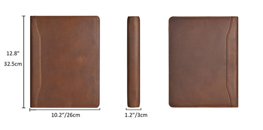 YLYYHH Writing Pad A4 leather, Leather folder A4 for men, Document folder A4 leather for women, Business conference folder folder for resume/interview/meeting.