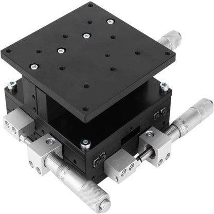 TKSE XYZ 3-axis manual linear stage, LD90-LM XYZ 3-axis trimming platform Manual linear stage Tuning slide table 90 x 90 mm