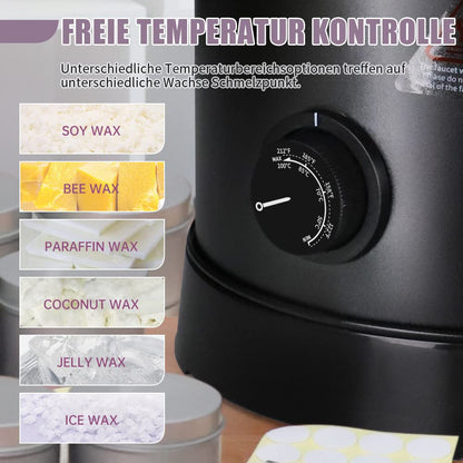 TOAUTO WMF-8L Candle Making Kit Commercial Electric Wax Melter for wax with heating core outlet and bottom design