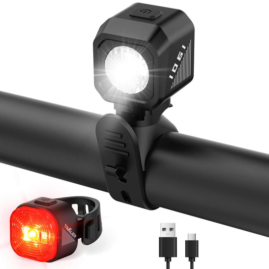 Tavaler Bike Light Set USB Rechargeable | StVZO Approved Bike Light Set | IPX5 Waterproof Bike Light Set LED | Front Bike Light | Rear Bike Light & Bike Tail Light