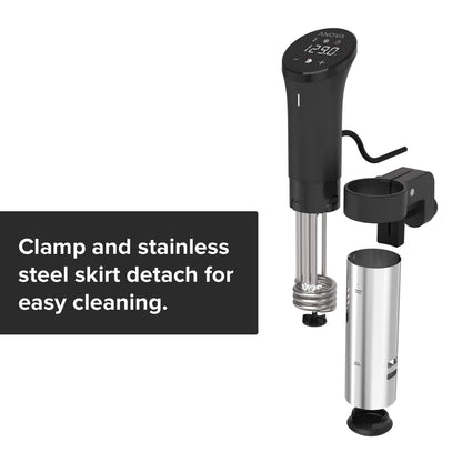 Anova Precision Cooker 2.0 AN500-EU00, Sous Vide Cooker, WiFi, 100 watts, includes Type-C plug for EU use, Bluetooth, Anova App, Black and Silver.