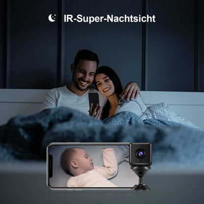 TODAYI 4K HD WiFi Mini Indoor Surveillance Camera Live Transmission Smartphone APP For Micro Camera Indoor With Battery Compact Small Security Camera With Motion Detection Night Vision