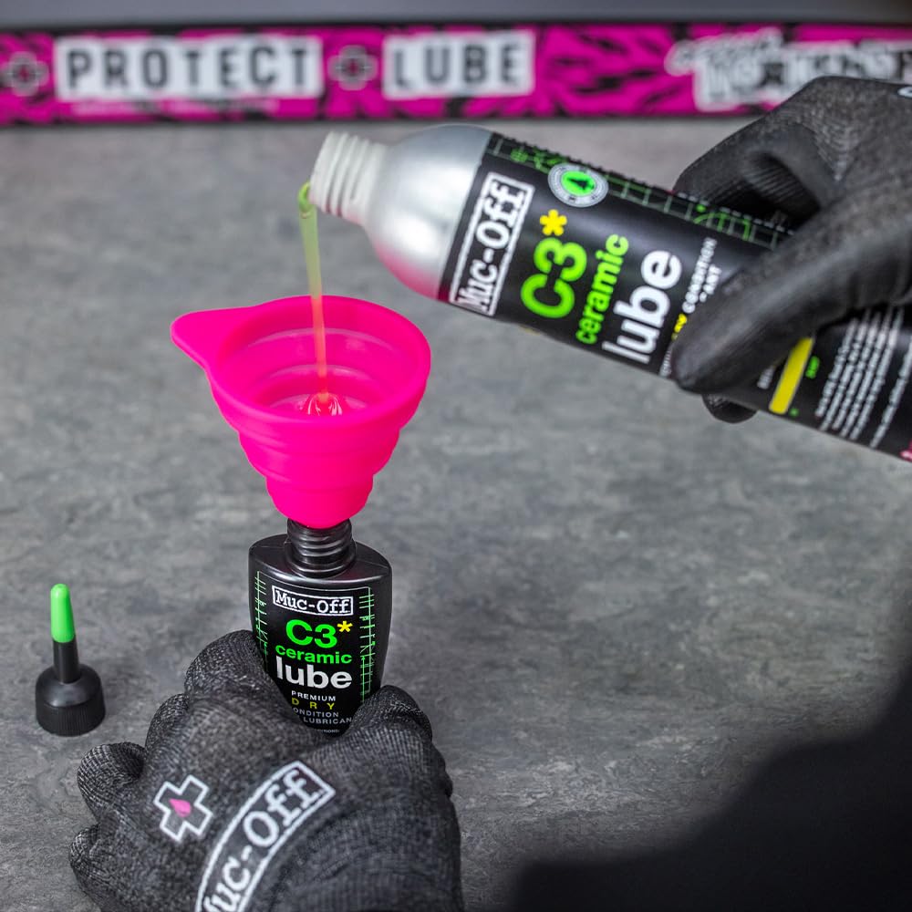 Muc-Off C3 Ceramic Dry Chain Lube Bike, 300 ml - Premium lubricant for chains, chain spray bike, with UV tracer dye - For dry and dusty conditions.