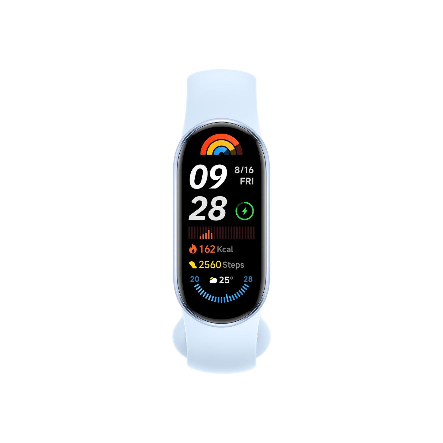 Xiaomi Smart Band 9 Fitness Tracker with AMOLED Display (1200 Nits), SpO2 Tracking, Sleep and Heart Rate Monitor, Notifications, 5ATM Waterproof, Mi Fitness App, Arctic Blue.