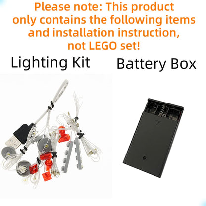 GEAMENT LED Light Kit Compatible with Lego Ghostbusters Ecto-1 - Lighting Set for Creator 10274 Building Model (Model Set Not Included)