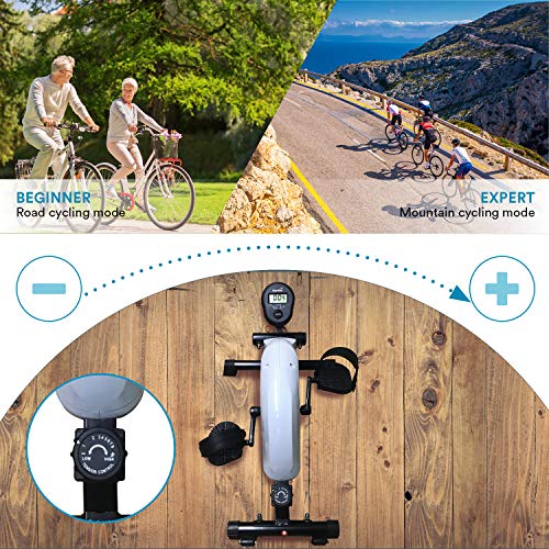 Skandika Pedal Trainer Liten Arm and Leg Trainer Mini Home Trainer Mini Trainer for home, office, and desk | LCD training computer, 8 levels, magnetic brake | 110kg user weight