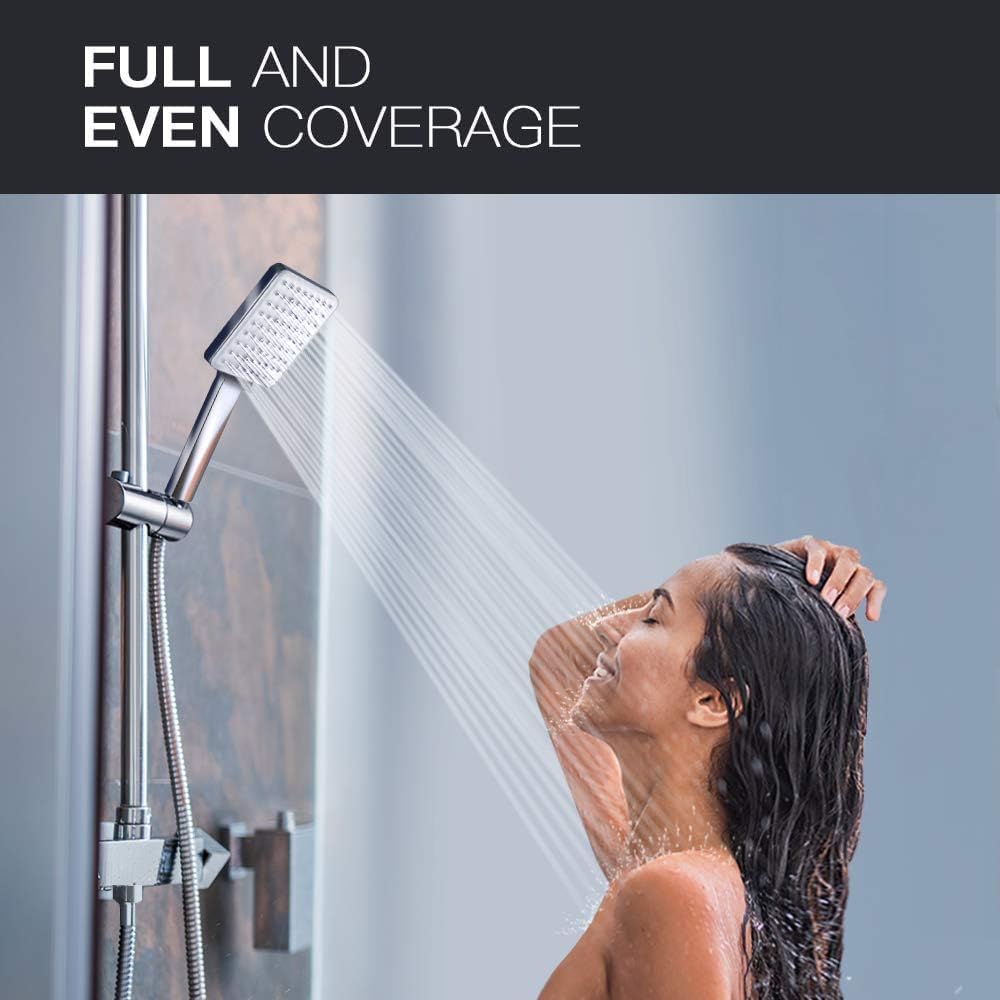 Newentor Shower Head, Handheld Shower Head Large, Water-saving Shower Head High Pressure, XXL Shower Head with 6 Spray Patterns (without hose)