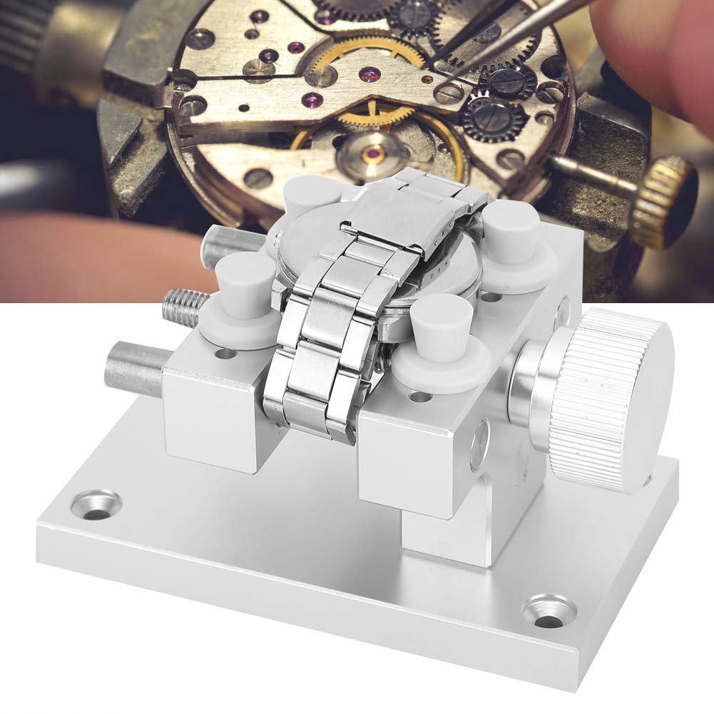 Watch case holder, watchmaker tool set Remover Adjustable watch repair tool Repair clip Vise DIY Sculpture Handcraft Carving Battery replacement tool Watch opener Watch tool.
