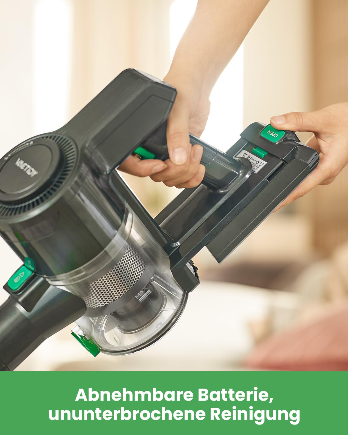 Vactidy V9 Cordless Vacuum Cleaner, 30KPa Cordless Vacuum with up to 45min runtime, cordless vacuum with LED light, lightweight battery vacuum, vacuum cleaner for pet hair on hard floors/carpet.