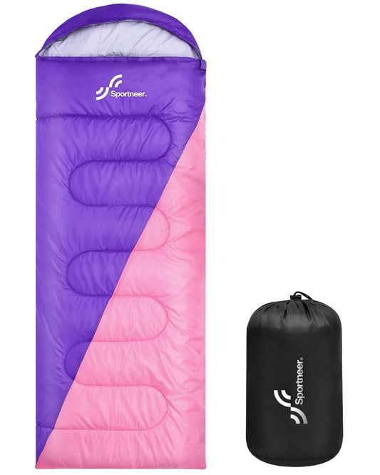 Outdoor camping sleeping bag: Sportneer 3-4 season summer sleeping bag, winter sleeping bag, compact, portable, ultralight 1.7kg with full filling for adult trekking travel.