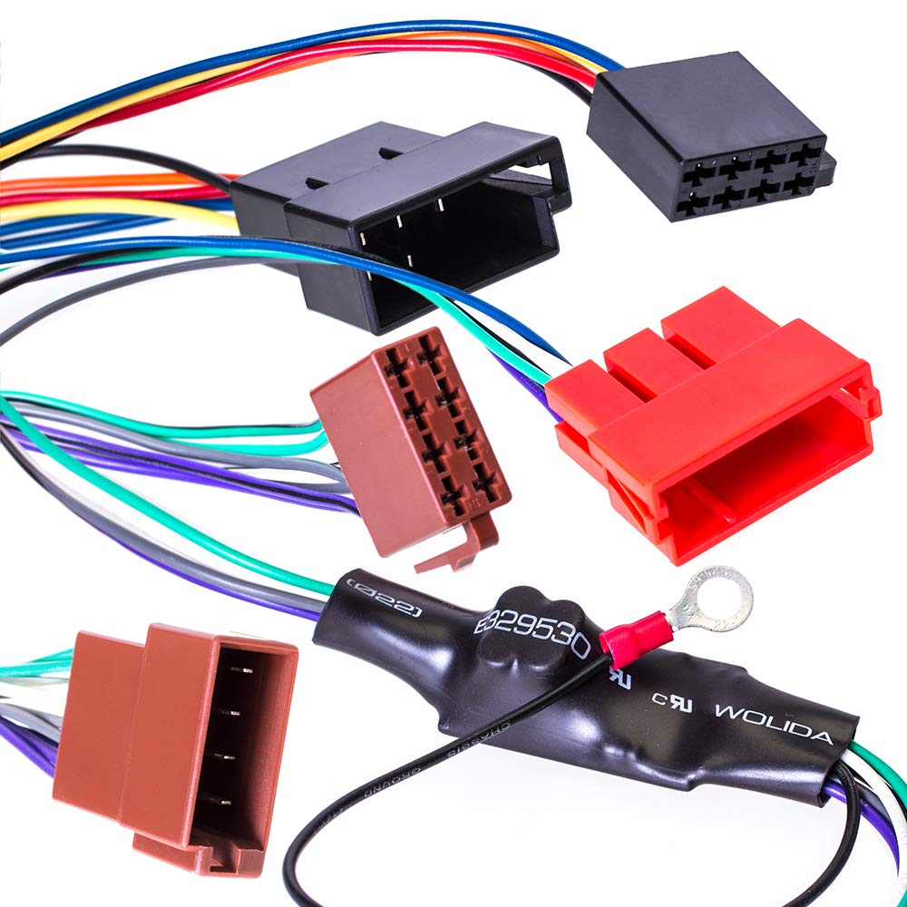 Adapter cable for car radio active system ISO compatible with Audi VW Seat Bose DSP.