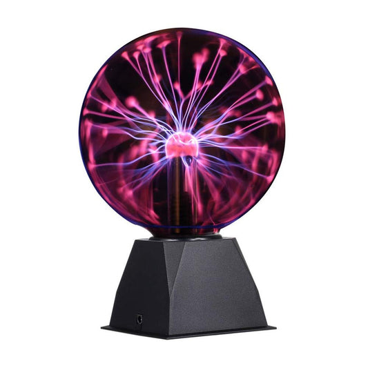 DELIPOP 6 Inch Magical Plasma Ball, Globe Sphere Light Touch and Sound Sensitive Plasma Ball Electrostatic Globe, 220V, Red Light