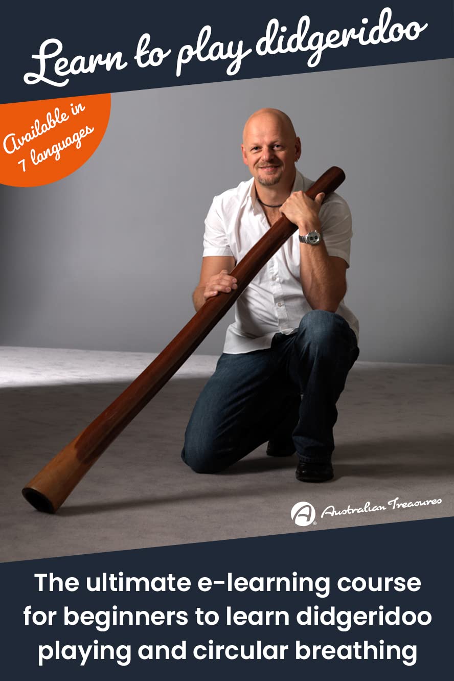 Australian Treasures - Australian Treasures Spiral Travel Didgeridoo - D- AT-Spiral including bag