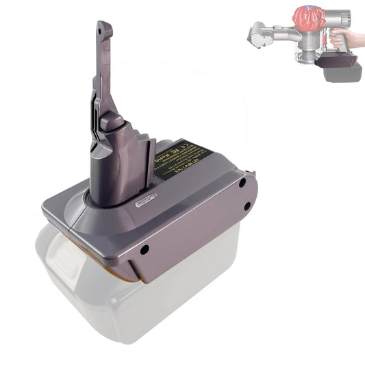 Adapter MT18V7/V8 allows you to use Makita 18V Lithium Battery on Dyson V7 V8 Animal Fluffy Motorhead Handheld Vacuum.
