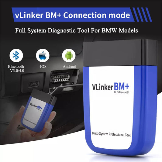 vLinker BM+ OBD2 Bluetooth Diagnostic Scan Tool, OBDII Auto Scanner for iOS, Android, and Windows - Made for BimmerCode.