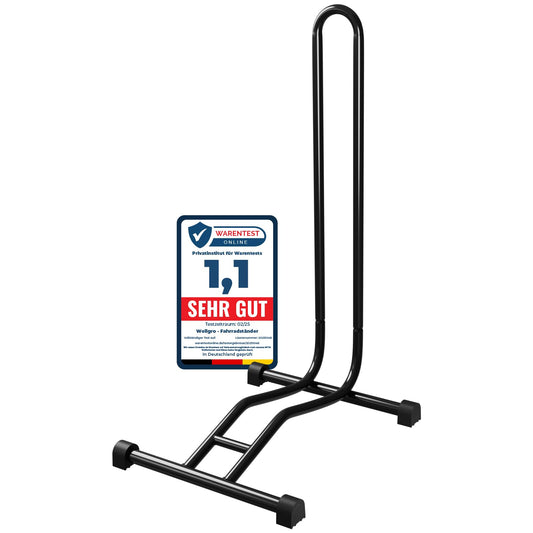 WELLGRO Bike Stand - Steel, secure hold - Color black