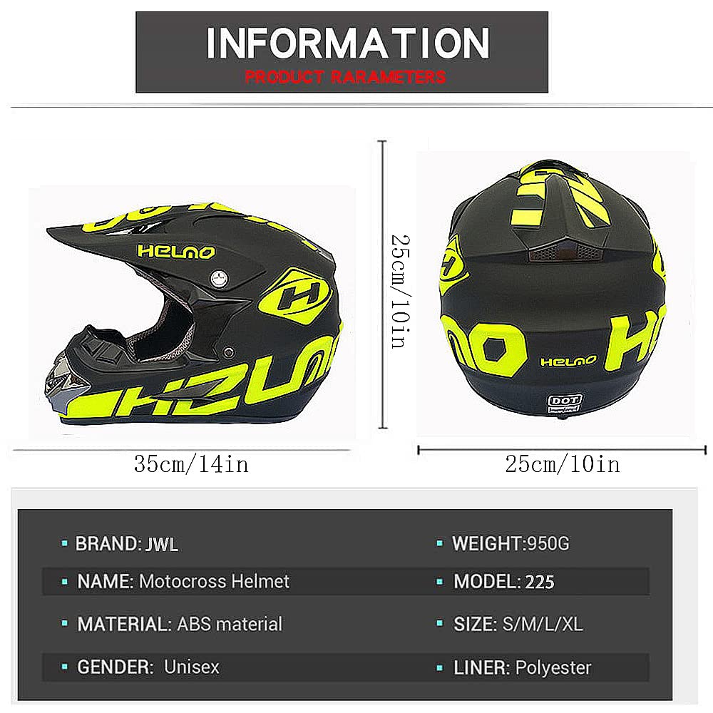 ZJRA Youth Motorcycle Helmets, Kids Bike Riding Helmet, Boys and Girls, Scooter Ski ATV Helmet, DOT/ECE Certified, Suitable for All Seasons, 21, L