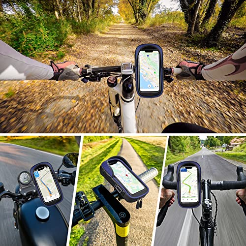 Vitalismo Waterproof Phone Holder Bike Handlebar Bag with 360° Rotatable Bike Mount for 7 Inch Smartphone GPS with Rain Cover.