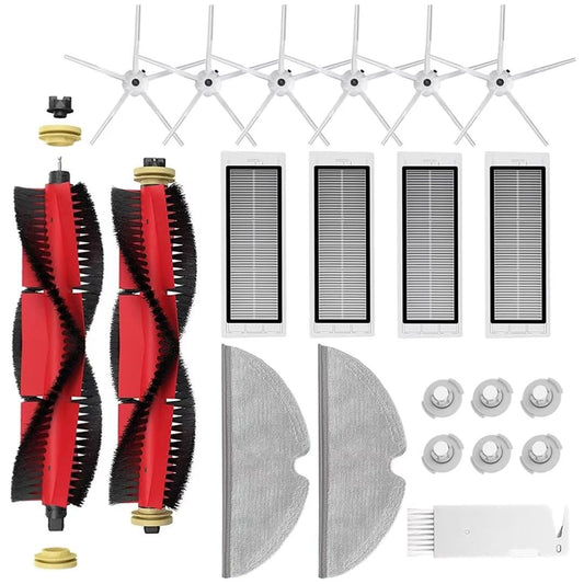 Accessories for Xiaomi Roborock vacuum robots S5 Max S6 Max S6 Pure S6 MaxV S50 S51 S55 S60 S65 S5 S6, replacement parts main brush, side brush, HEPA filter, mopping cloths, filter core, cleaning tool.